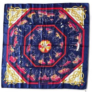 Hermes Retour De Peche Silk Scarf